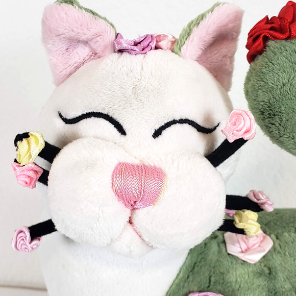 Whimsy Clay Amy Lacombe Cat Roses Whimsical Plush Soft Toy Stuffed Animal Kitty - Picture 11 of 12
